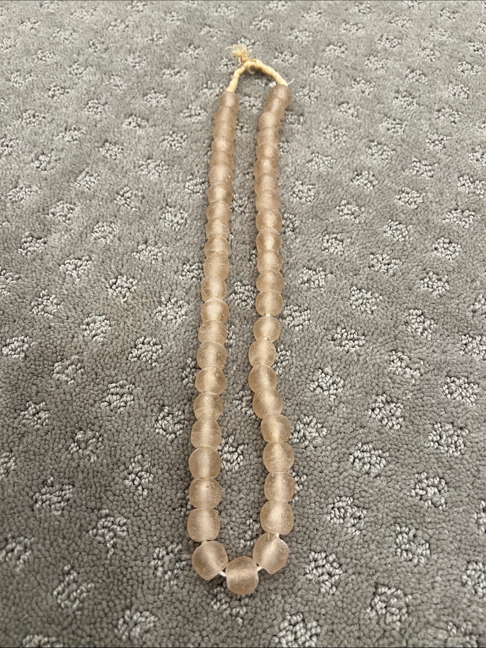 Light Pink Frosted Bead Strand Necklace - Home Accent